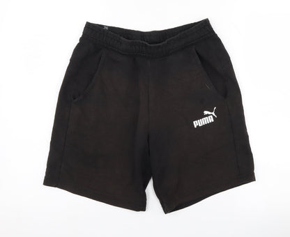 Puma Men's Black Athletic Shorts S with Pockets