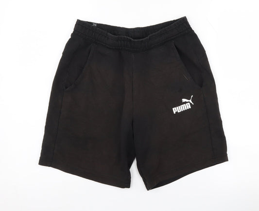 Puma Men's Black Athletic Shorts S with Pockets