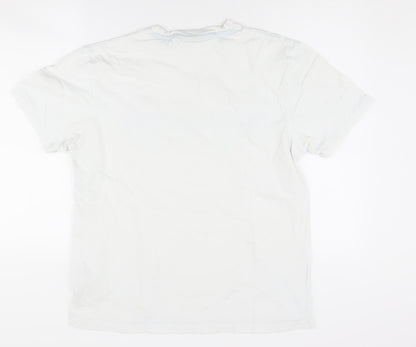 McKenzie Men's White Graphic Print T-Shirt Size L