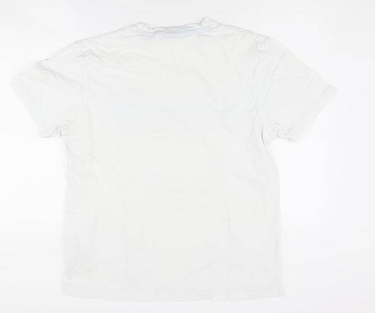 McKenzie Men's White Graphic Print T-Shirt Size L