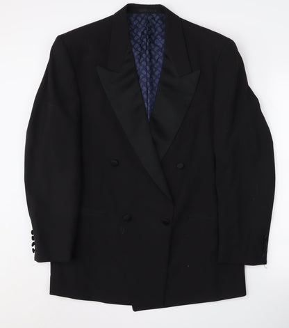 Mens UK Size 40 Moss Bros Regular Black Suit Tuxedo