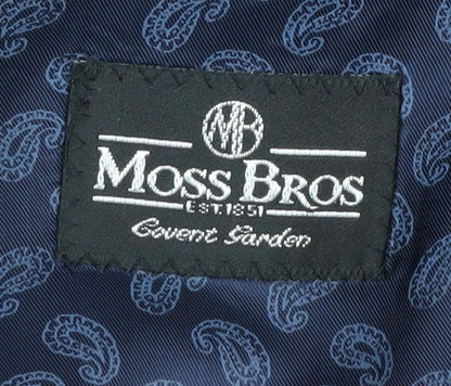 Mens UK Size 40 Moss Bros Regular Black Suit Tuxedo
