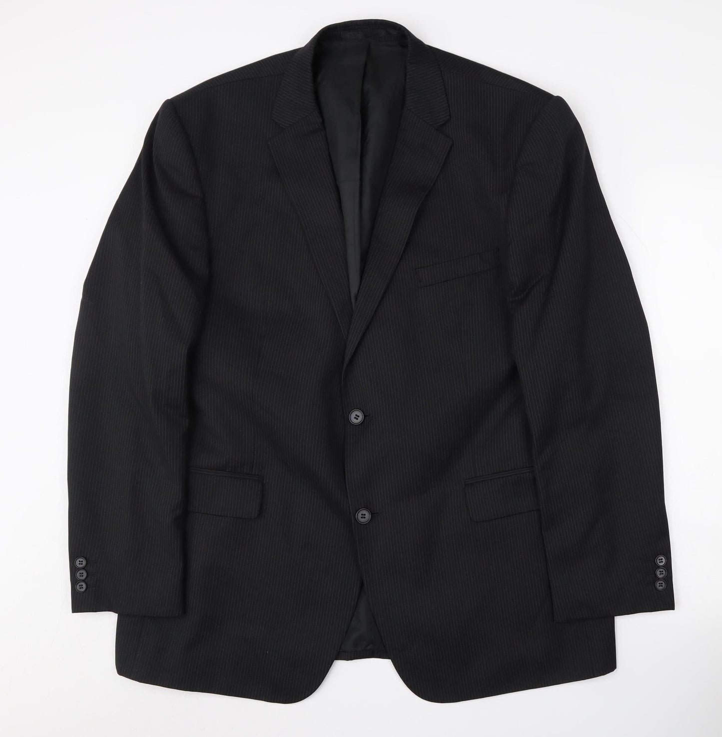 Mens UK Size 46 Scott & Taylor Regular Black Suit Jacket