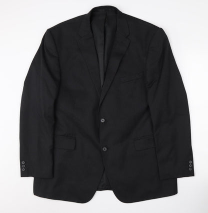 Mens UK Size 46 Scott & Taylor Regular Black Suit Jacket