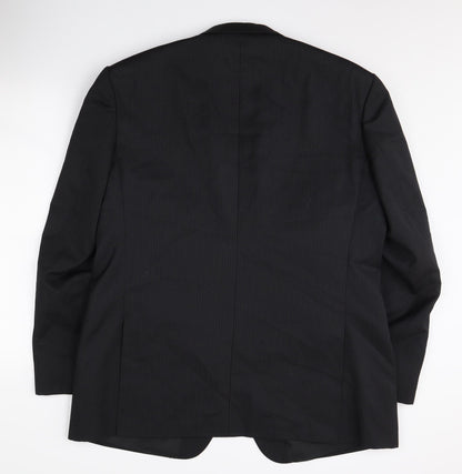 Mens UK Size 46 Scott & Taylor Regular Black Suit Jacket