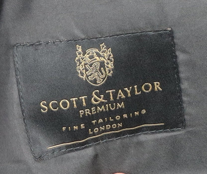 Mens UK Size 46 Scott & Taylor Regular Black Suit Jacket