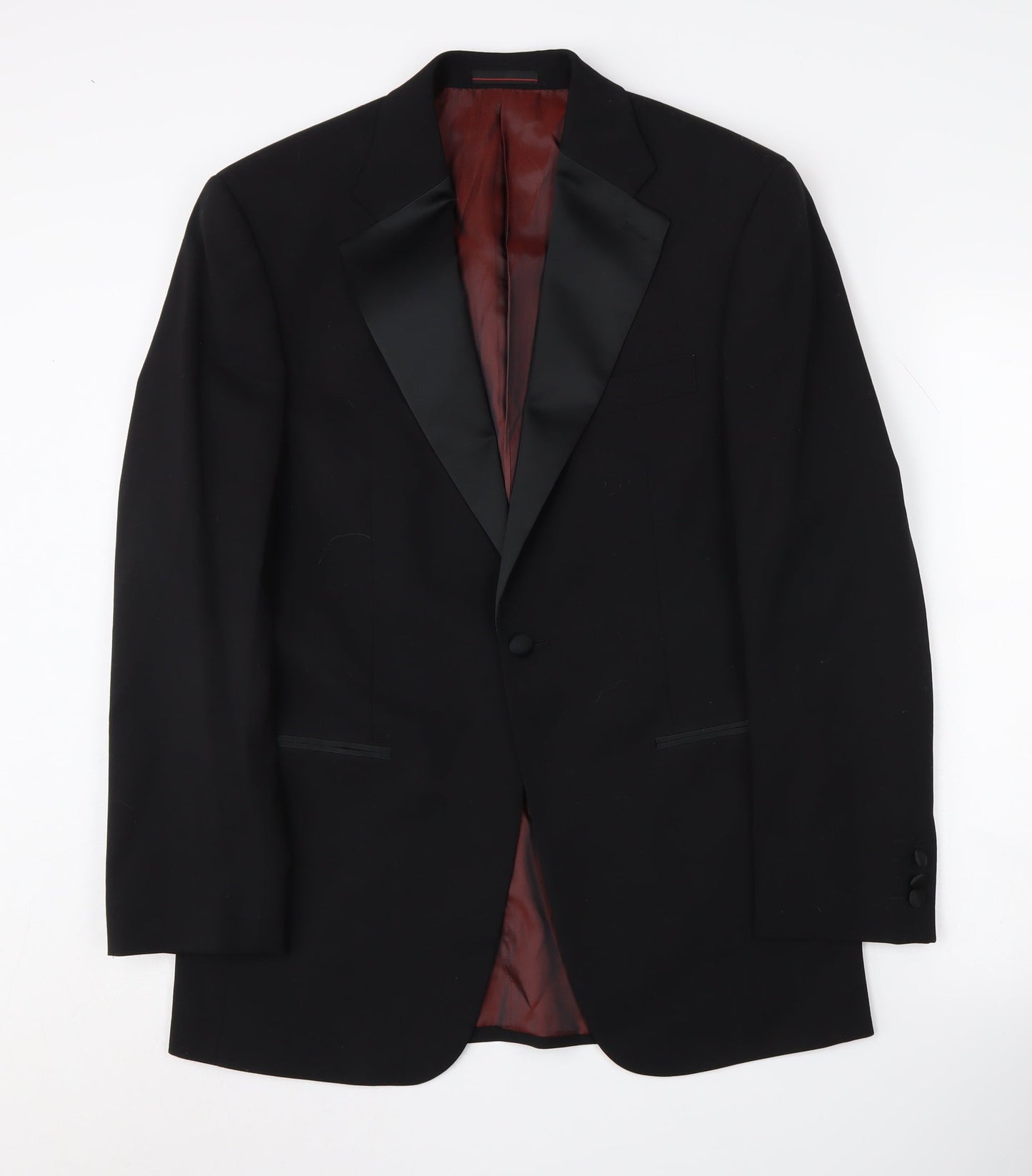 1860 Menswear Men's Black Shawl Tuxedo Jacket 36R