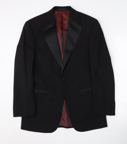 1860 Menswear Men's Black Shawl Tuxedo Jacket 36R