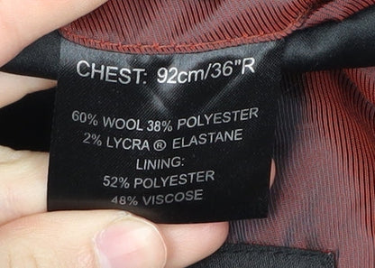 1860 Menswear Men's Black Shawl Tuxedo Jacket 36R