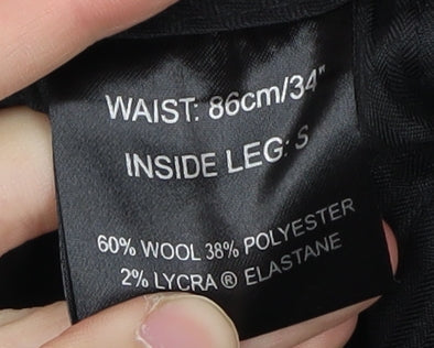 1860 Menswear Black Men's Trousers, Size S