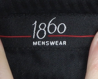 1860 Menswear Black Men's Trousers, Size S