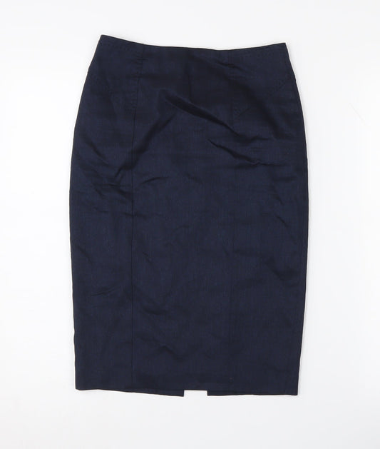 Austin Reed Women's Blue Midi Pencil Skirt, Size 6