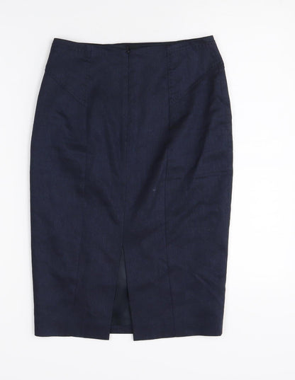 Austin Reed Women's Blue Midi Pencil Skirt, Size 6