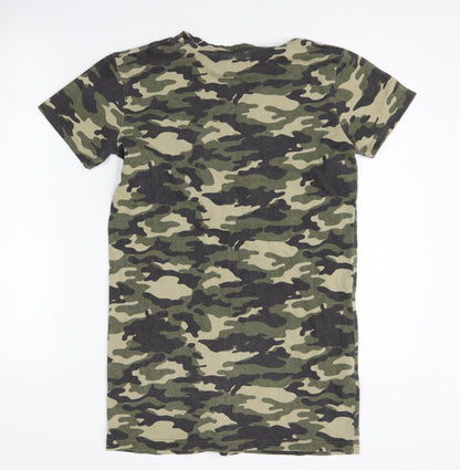 Threadgirls Camouflage T-Shirt, Girls 11-12 Years, Green/Black