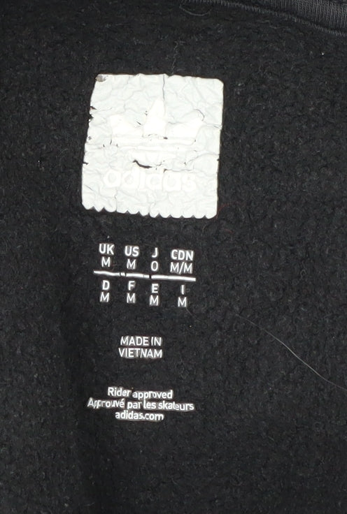 Adidas Men's Black Pullover Hoodie, Size M