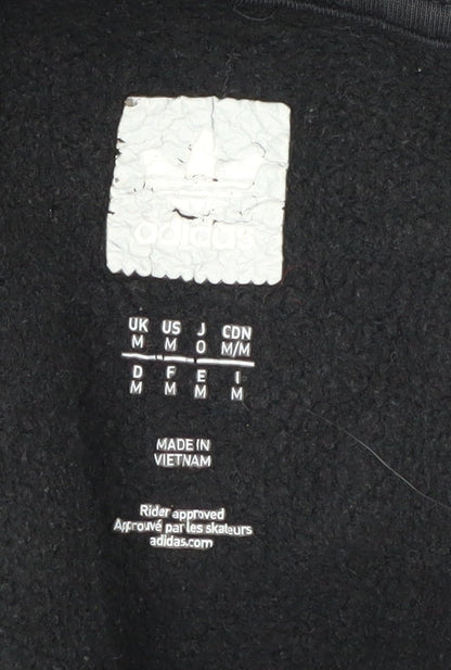 Adidas Men's Black Pullover Hoodie, Size M