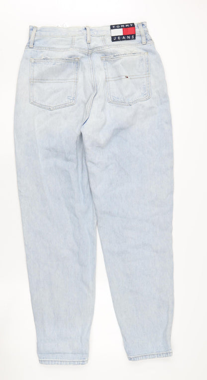 Tommy Jeans Women's Blue Mom Jeans Size 16 Distressed