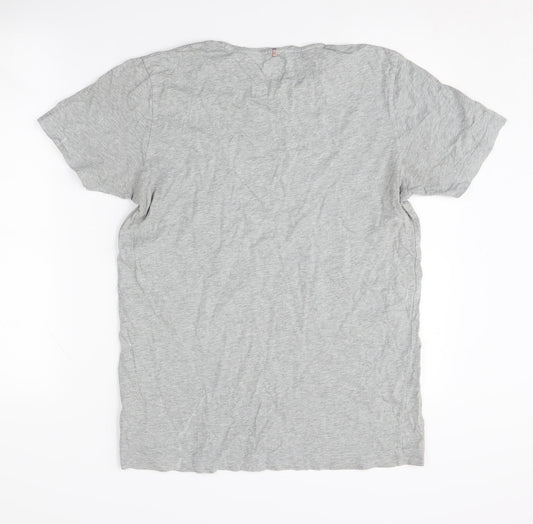 Pretty Green Men's XS Grey Graphic Cotton T-Shirt