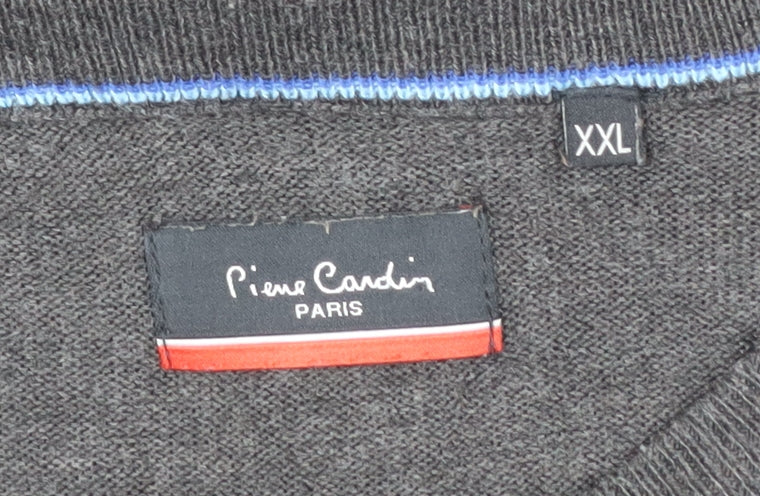 Pierre Cardin Men's Black 2XL V-Neck Pullover Jumper
