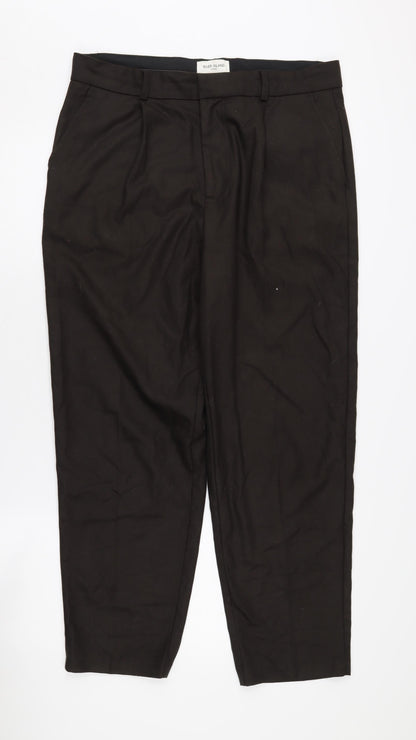 River Island Men's Black Regular Fit Trousers, Size 32