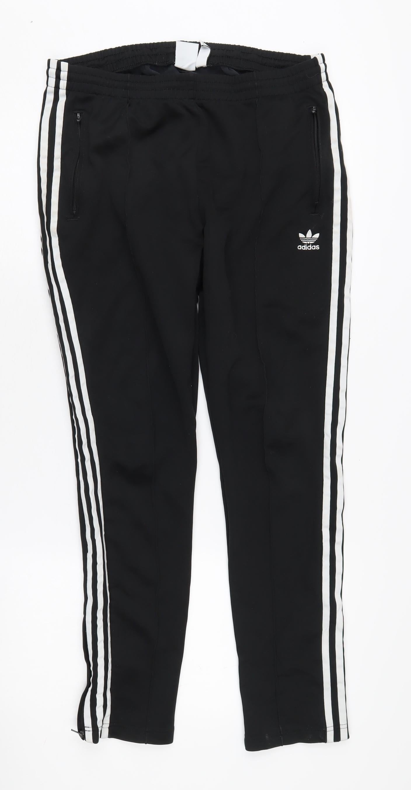 adidas Black Track Pants, Size 16, Unisex Activewear