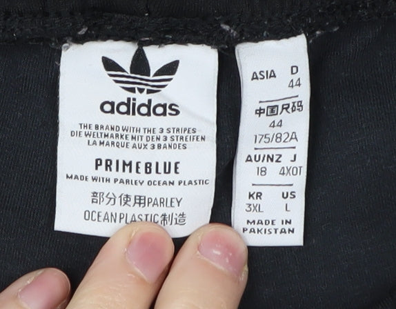 adidas Black Track Pants, Size 16, Unisex Activewear