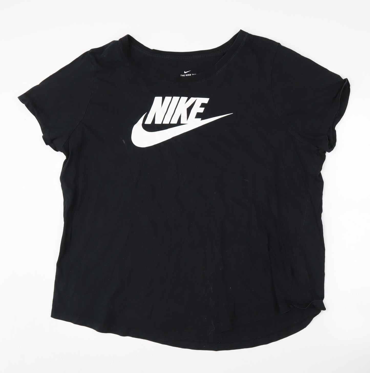 Womens UK Size 2XS Nike Black Basic T-Shirt