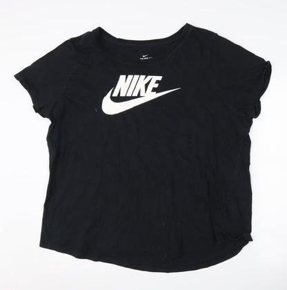 Womens UK Size 2XS Nike Black Basic T-Shirt