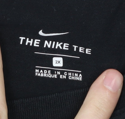 Womens UK Size 2XS Nike Black Basic T-Shirt