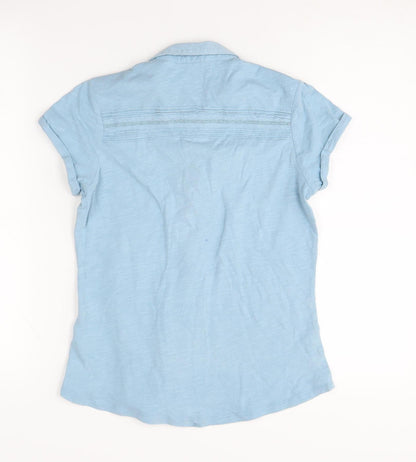 Womens UK Size 8 White Stuff Blue  Button-Up