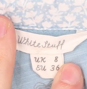 Womens UK Size 8 White Stuff Blue  Button-Up