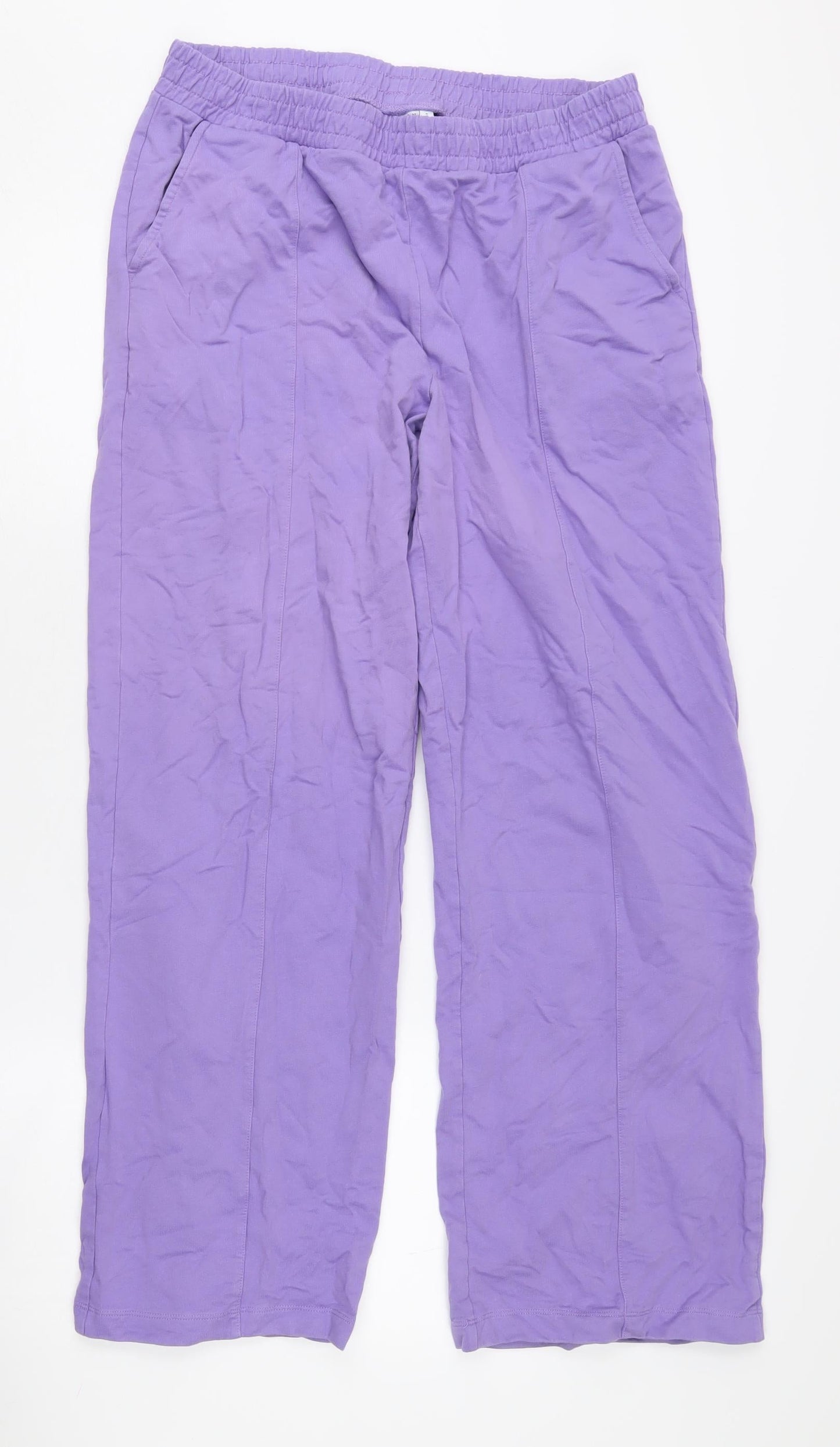 ASOS Design Women's Purple Relaxed Cotton Trousers