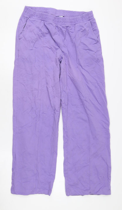 ASOS Design Women's Purple Relaxed Cotton Trousers
