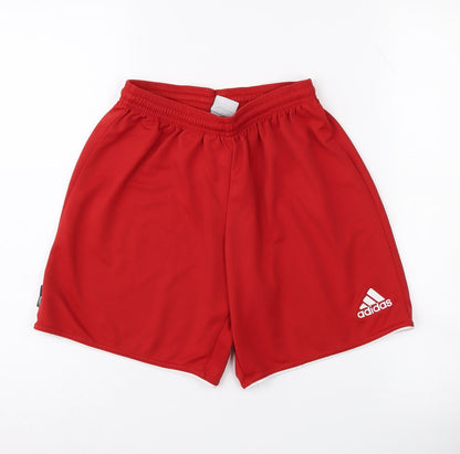 Adidas Men's Red Athletic Shorts - Size S