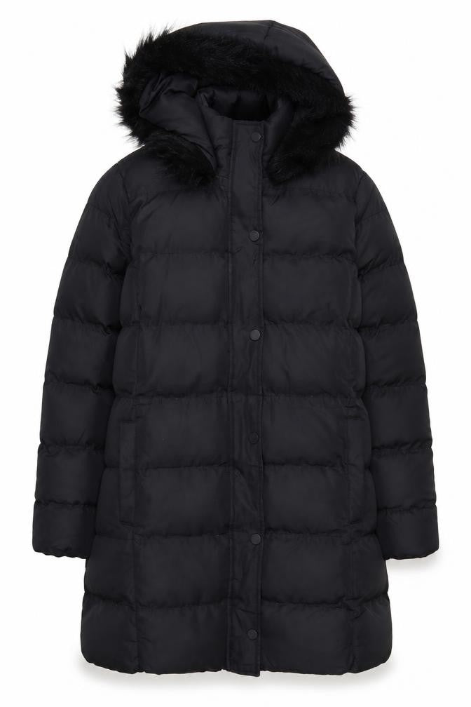 Womens UK Size 12 Threadbare Black Puffer Jacket