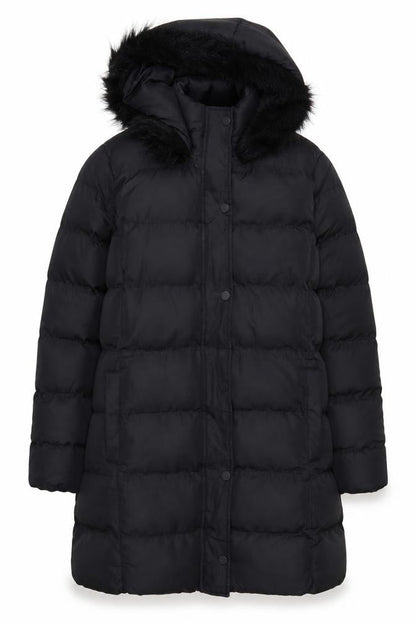 Womens UK Size 12 Threadbare Black Puffer Jacket