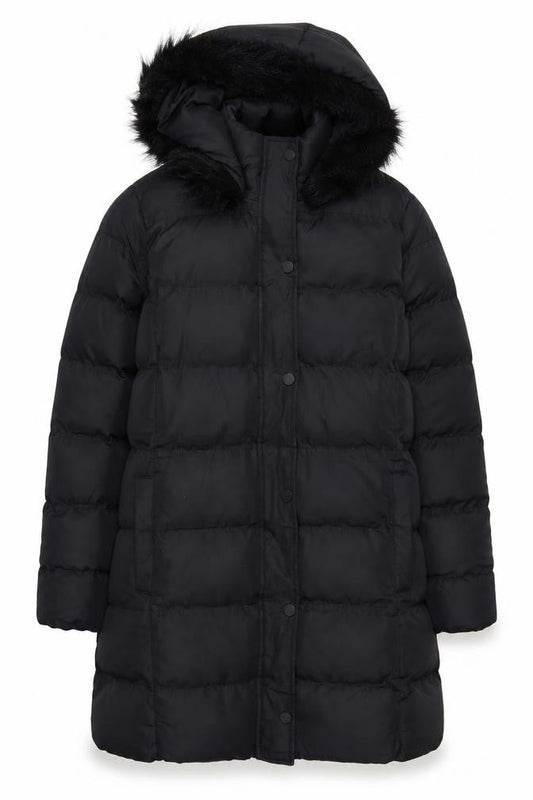 Womens UK Size 12 Threadbare Black Puffer Jacket