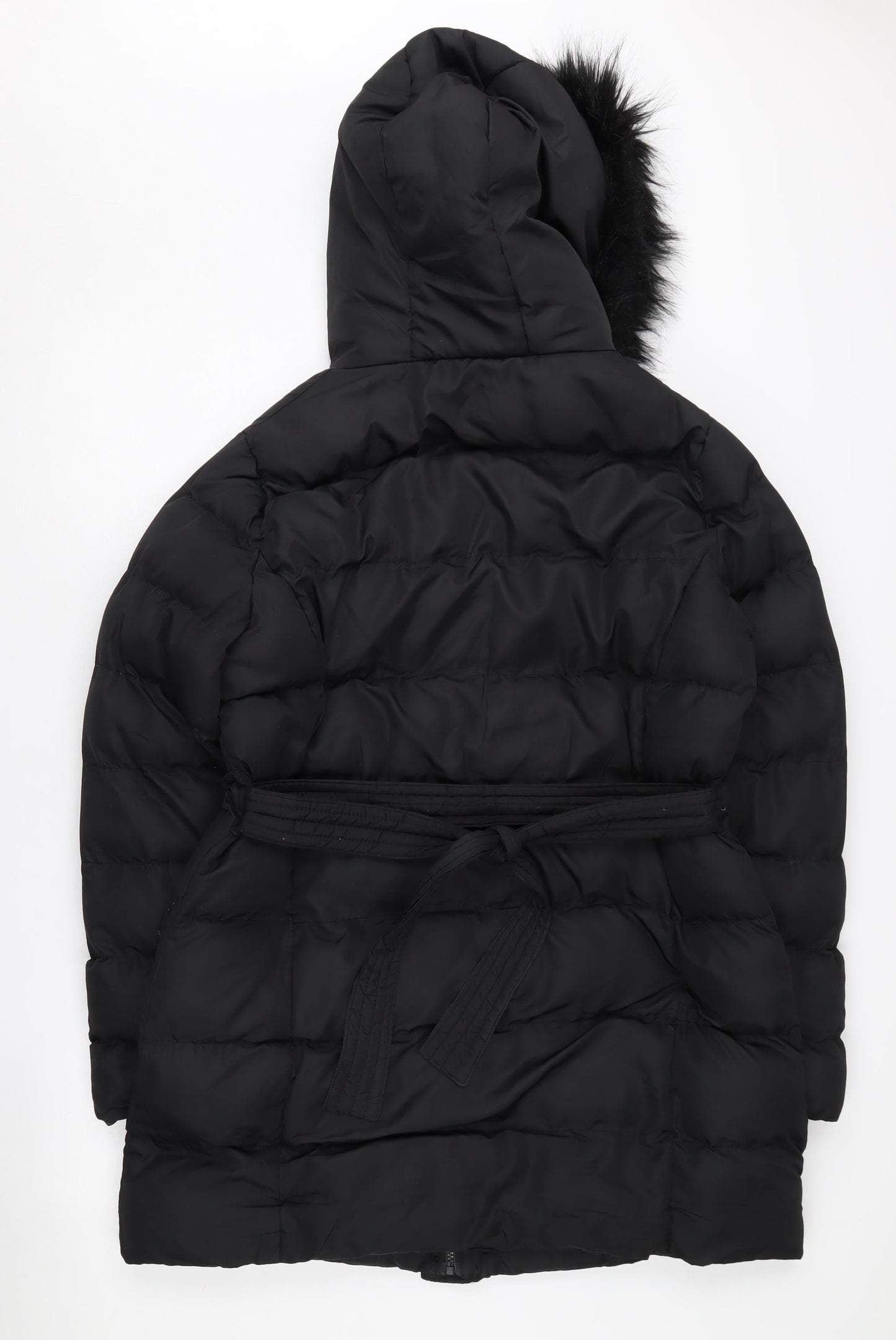 Womens UK Size 12 Threadbare Black Puffer Jacket