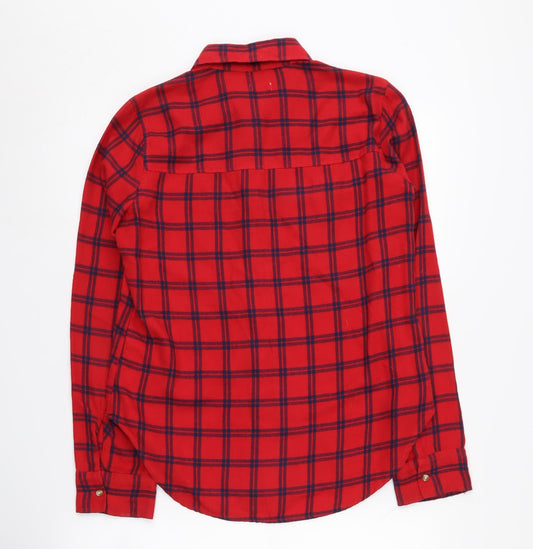 Womens UK Size S Hollister Red  Button-Up