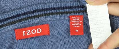 Izod Men's Blue V-Neck Pullover Jumper, Size M