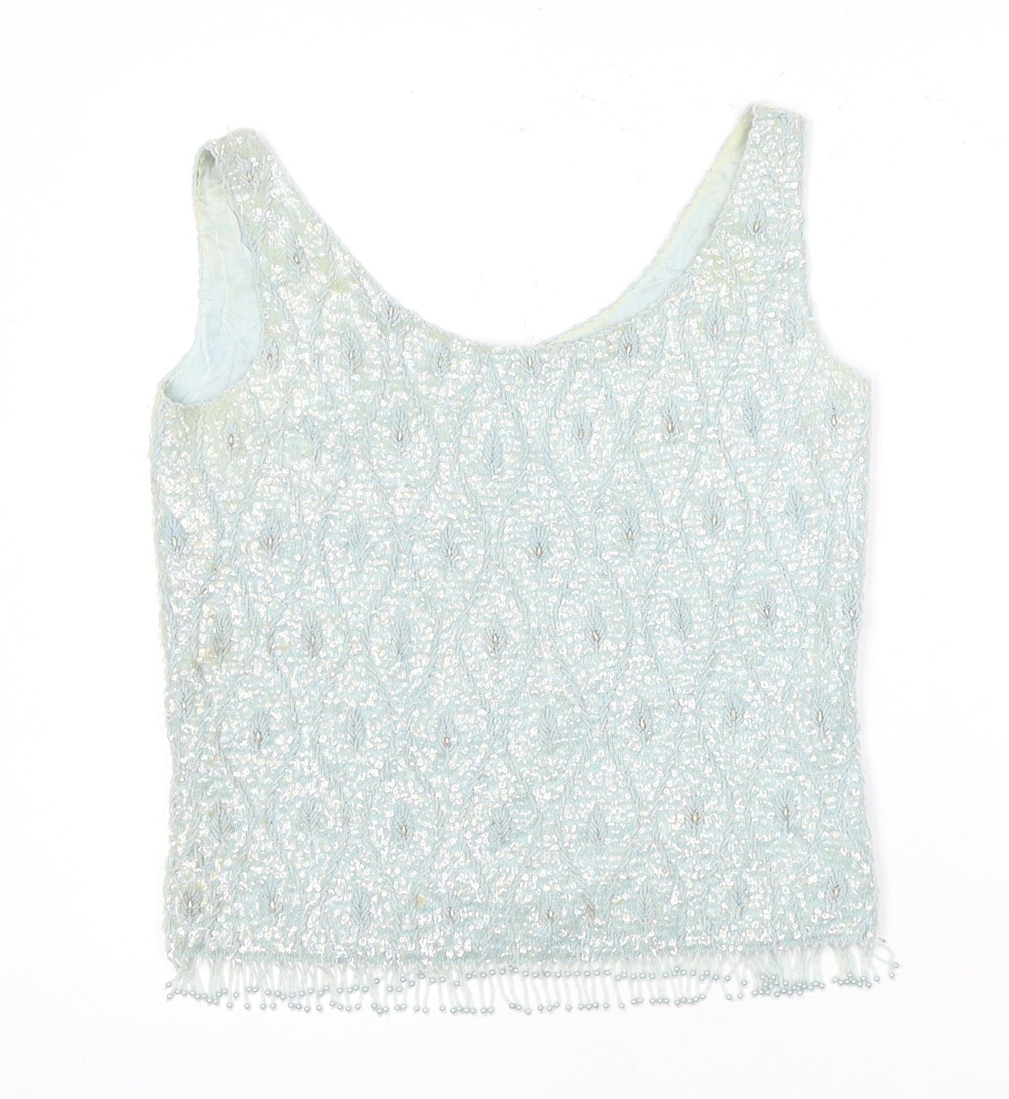 Womens UK Size 10 No Data Blue Basic Blouse