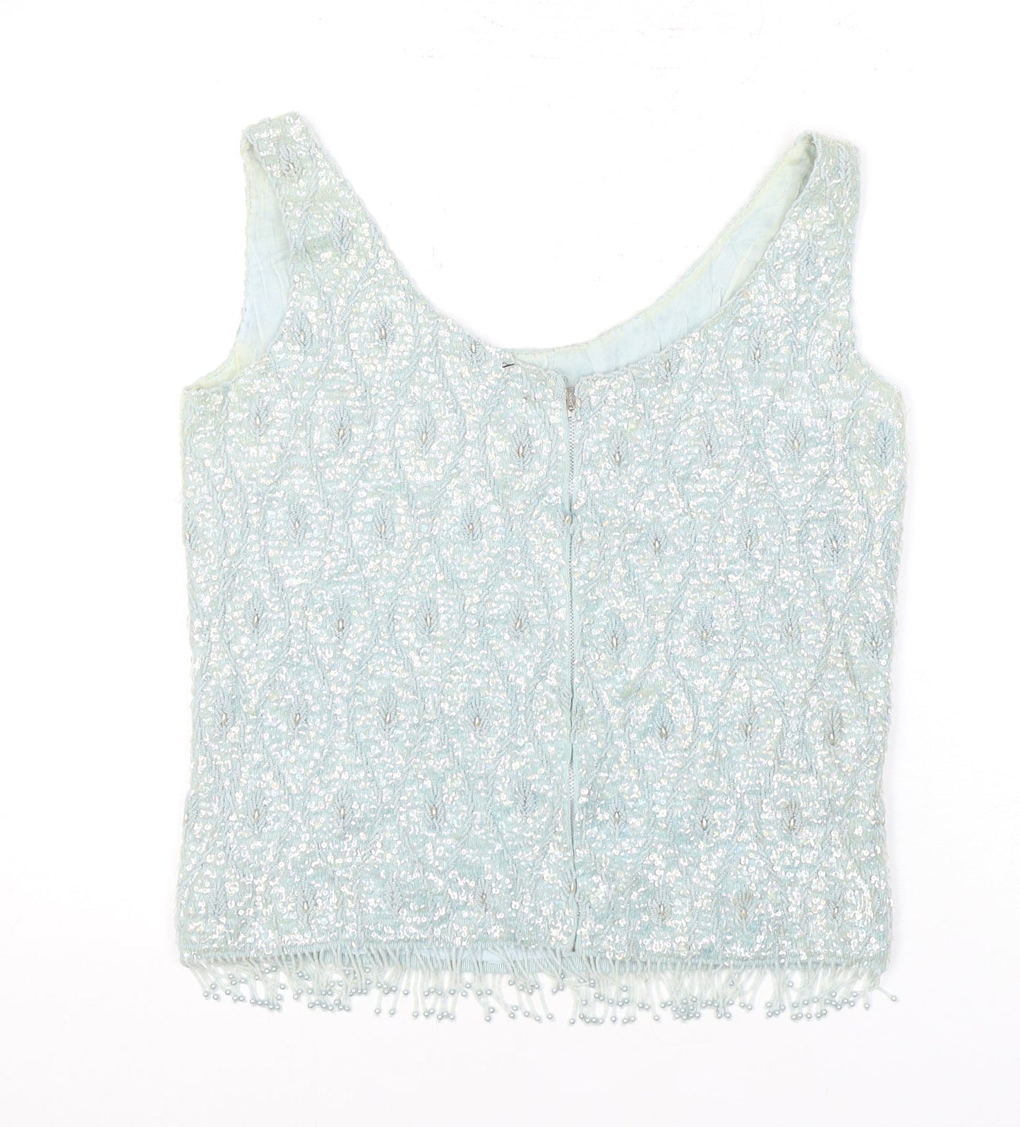 Womens UK Size 10 No Data Blue Basic Blouse