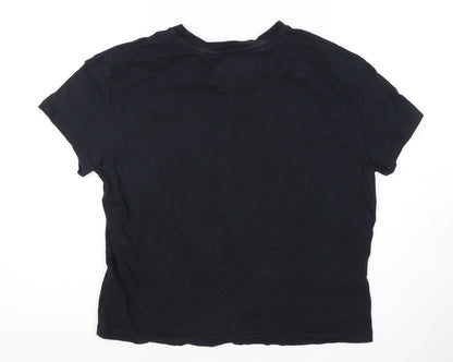 Womens UK Size S Tommy Jeans Black Basic T-Shirt