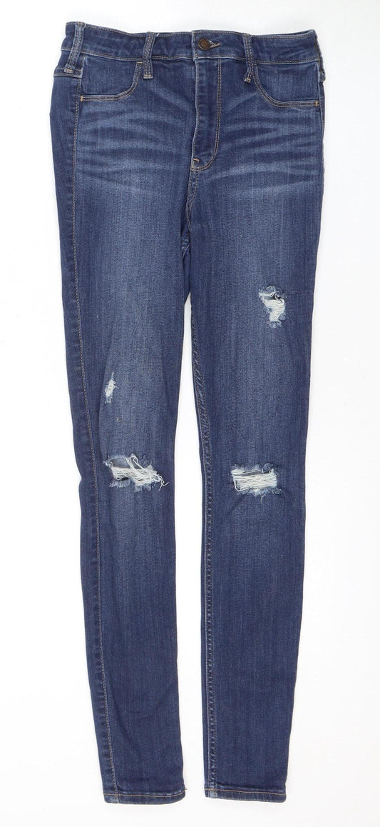 Hollister Women's Blue Skinny Jeans Size 5R