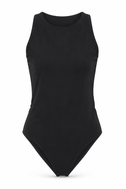 Womens UK Size M Warehouse One-Piece Black Bodysuit