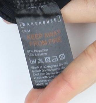 Warehouse Women's Black Sleeveless Bodysuit M