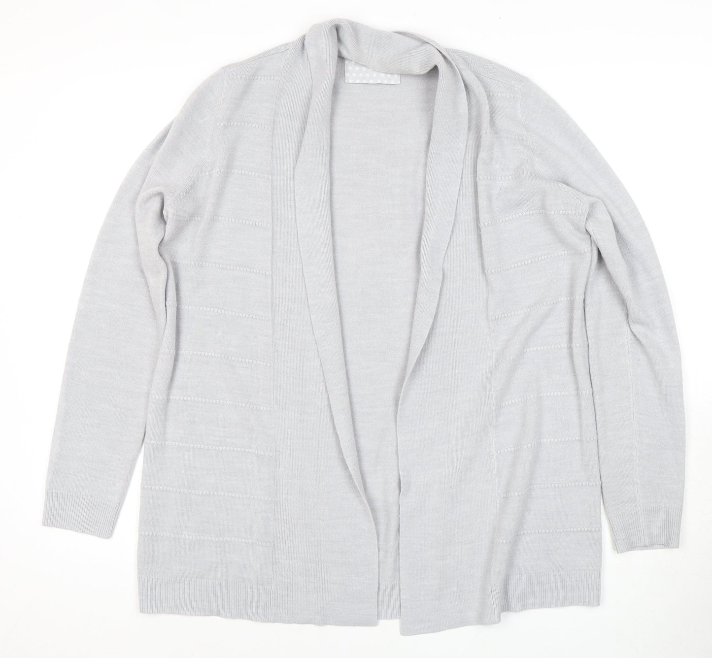 Womens UK Size 14 Maine Grey Cardigan Jumper