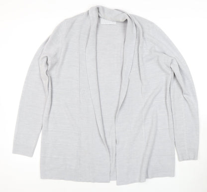 Womens UK Size 14 Maine Grey Cardigan Jumper