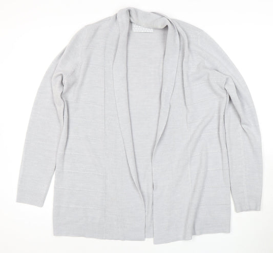 Womens UK Size 14 Maine Grey Cardigan Jumper