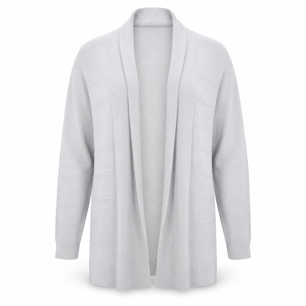 Womens UK Size 14 Maine Grey Cardigan Jumper